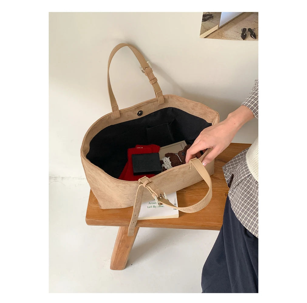 Tote Bag Cuir PU Souple Grande Taille