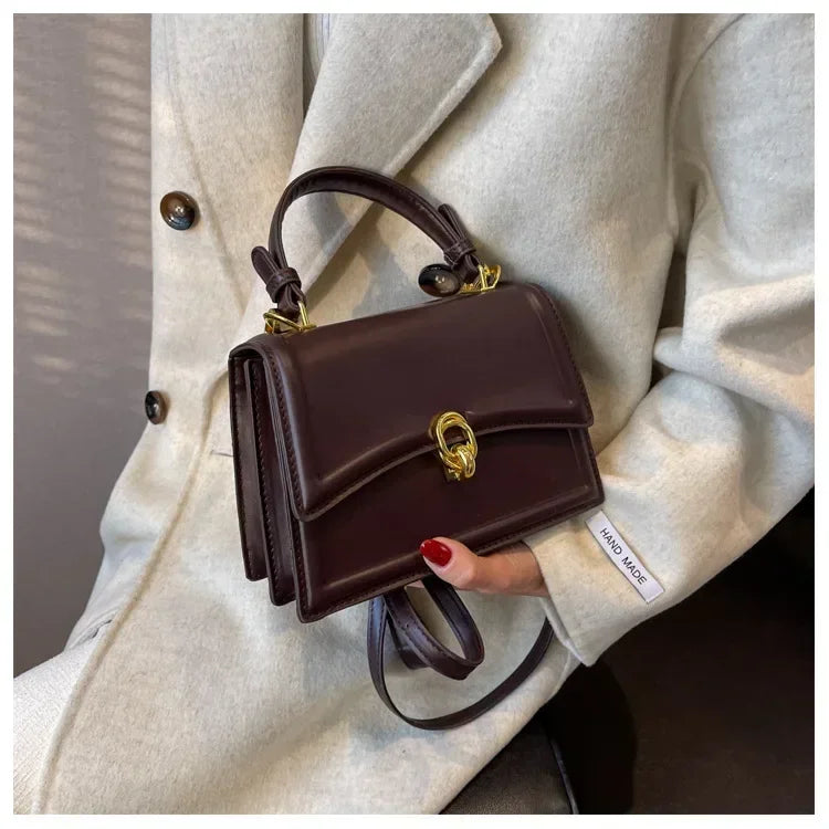 Sac Carré Cuir PU Mini Élégant