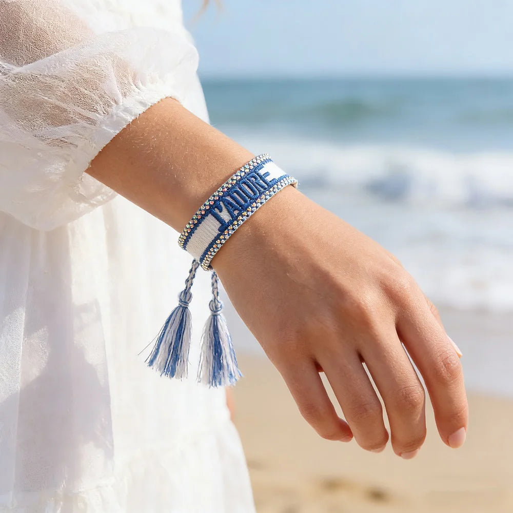 Bracelet gravé personnalisé avec pierre naturelle - Maison Masy