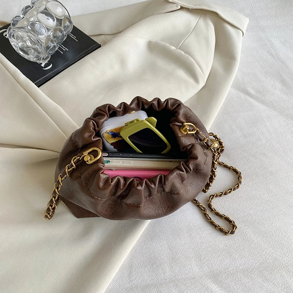 Sac Hobo Chaîne Plissé