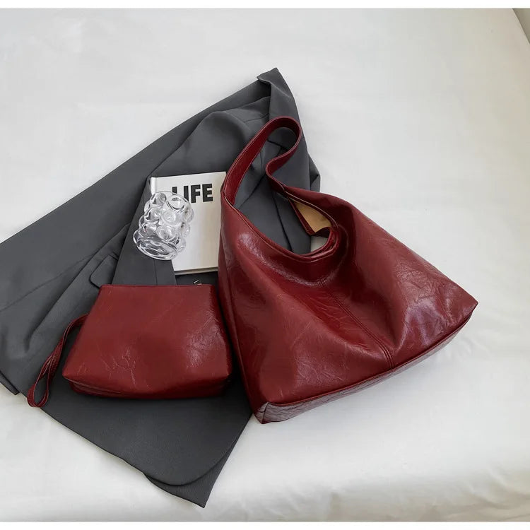 Sac Bandoulière Daim Grande Capacité