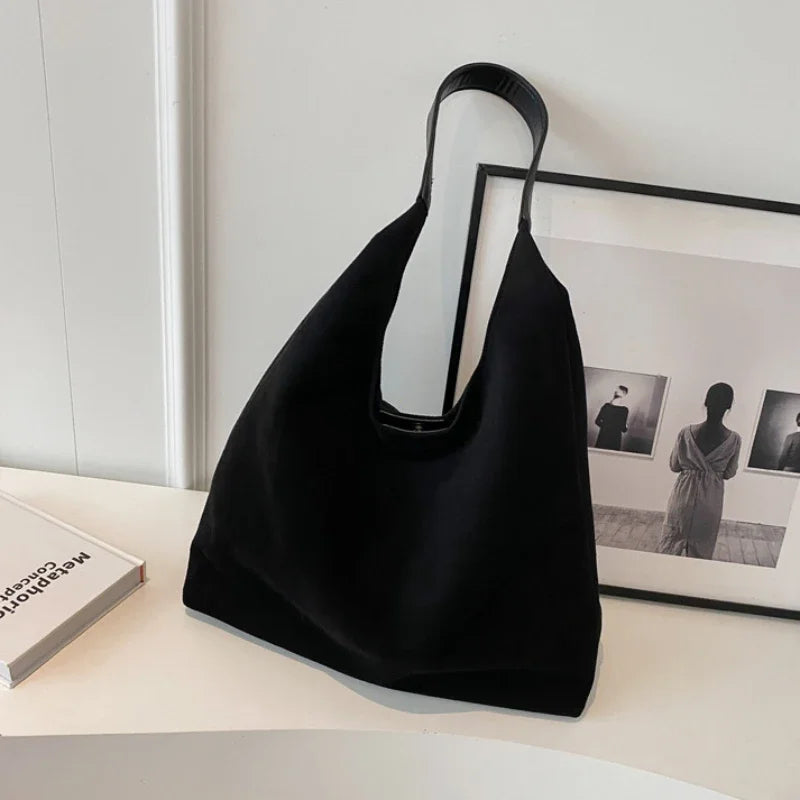 Sac Bandoulière Daim Grande Capacité