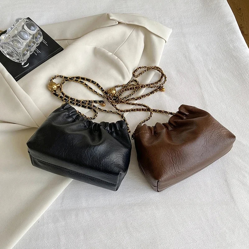 Sac Hobo Chaîne Plissé