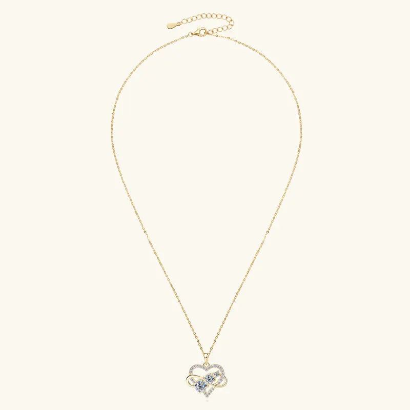 Collier Pendentif Cœur Moissanite Argent 925