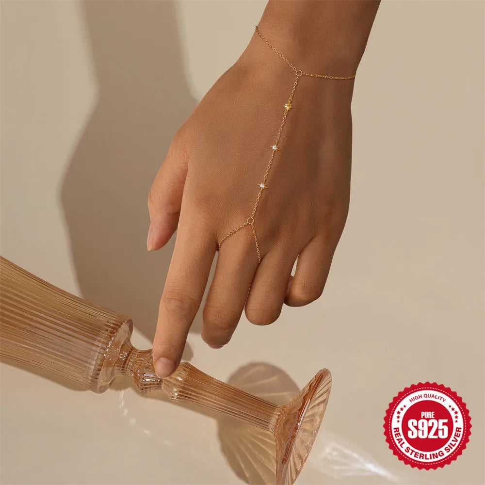 Bracelet Argent 925 Cœur & Étoile
