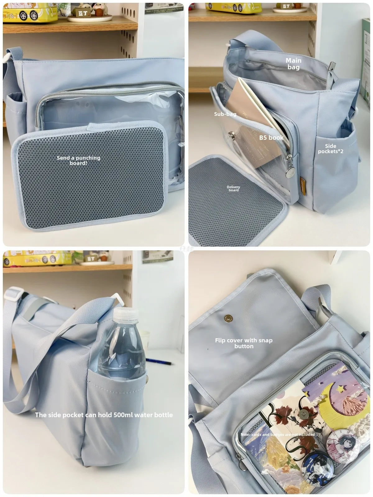 Sac Transparent Harajuku Y2K Badges