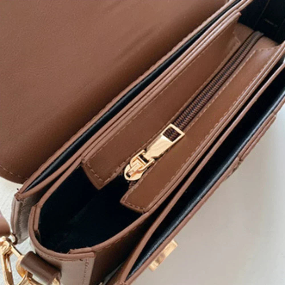 Sac Carré Cuir PU Mini Élégant