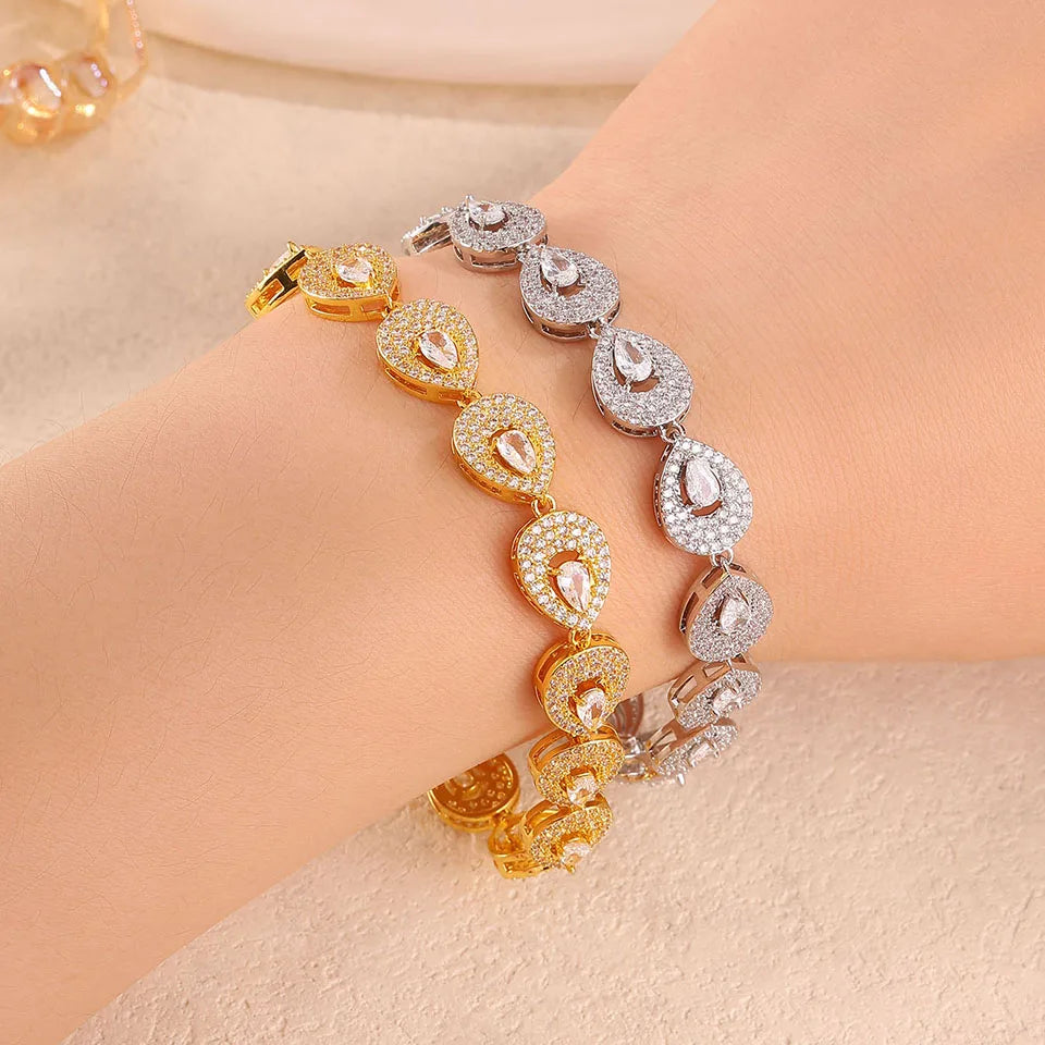 Bracelet Zircon Goutte d'Eau