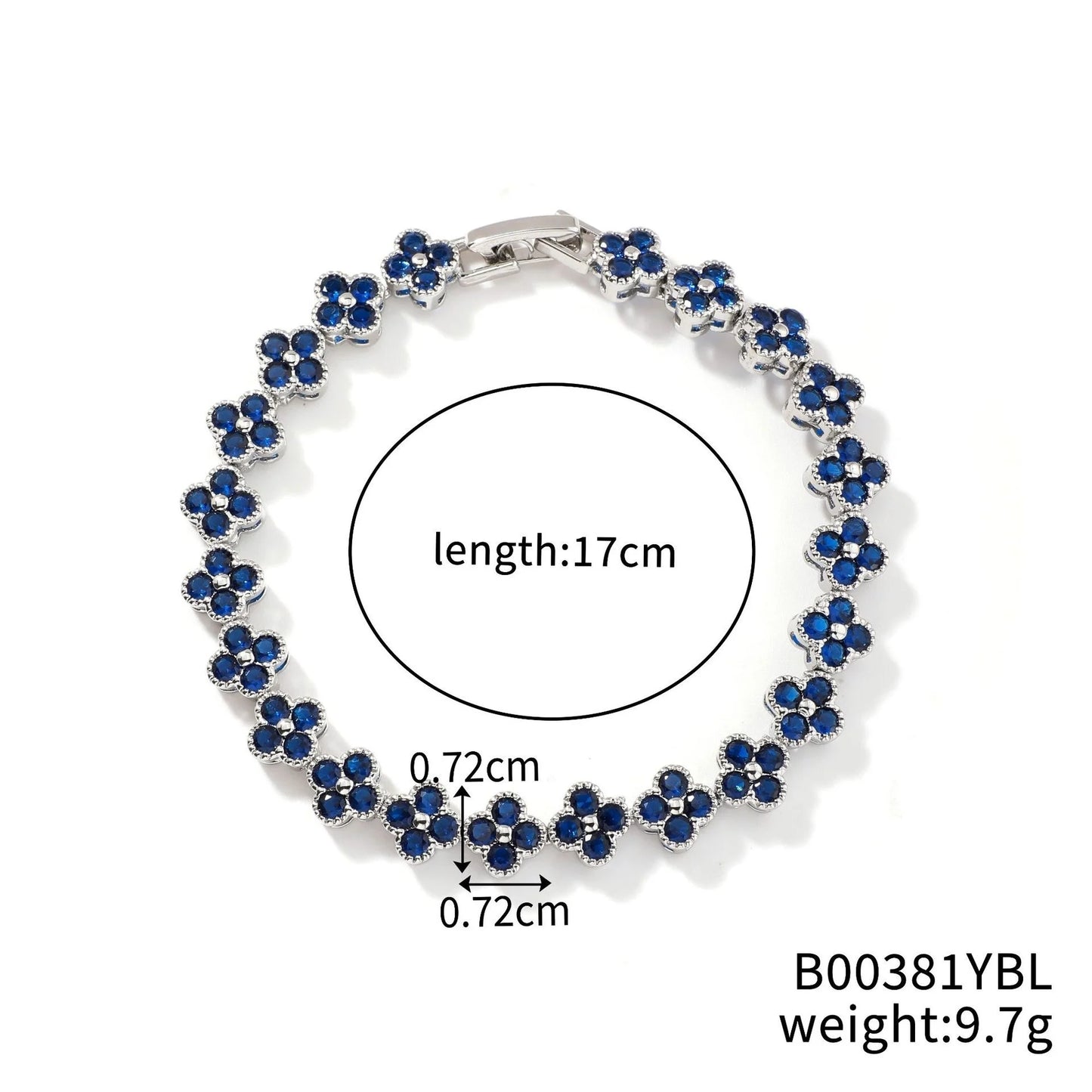 Classic Fashion Colored Crystal Flower Lucky Bracelet Women Personalized New Stainless Steel Bracelet Party Jewelry Accessories