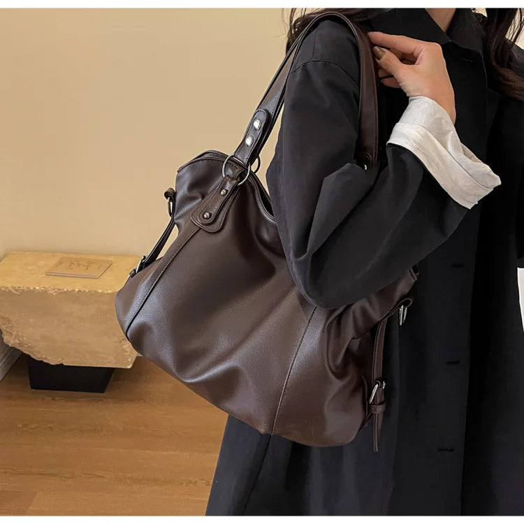 Sac Bandoulière Bicolore Grande Capacité
