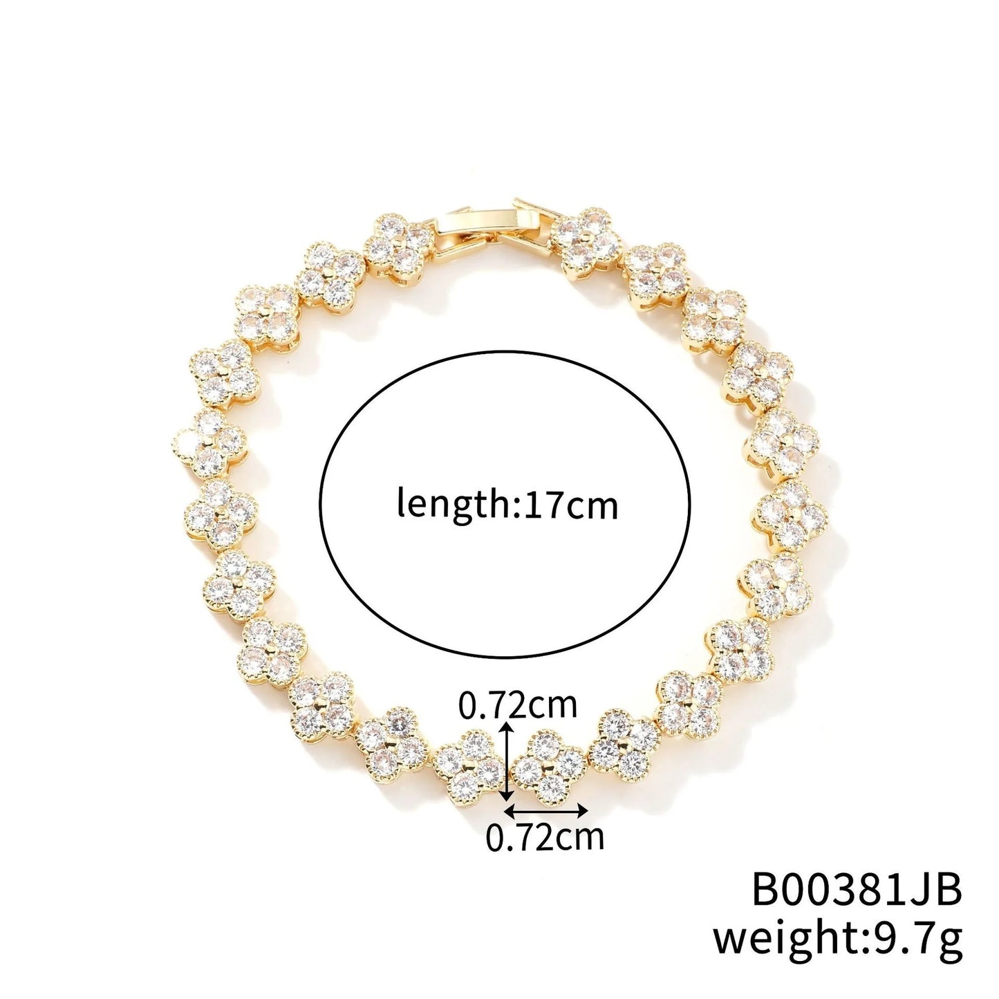 Classic Fashion Colored Crystal Flower Lucky Bracelet Women Personalized New Stainless Steel Bracelet Party Jewelry Accessories