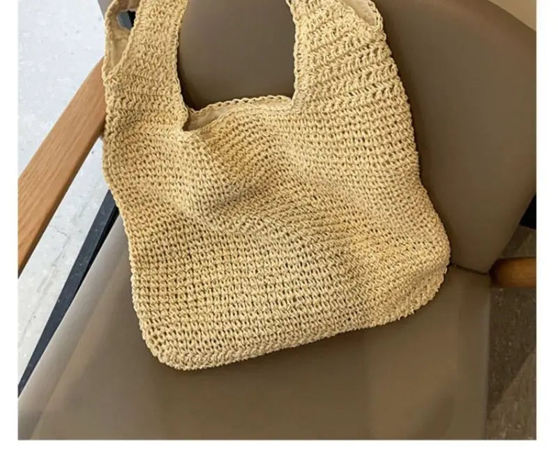 Sac Tote Paille Français Vacances