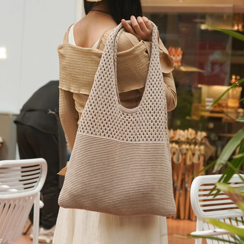 Sac Cabas Crochet Tressé