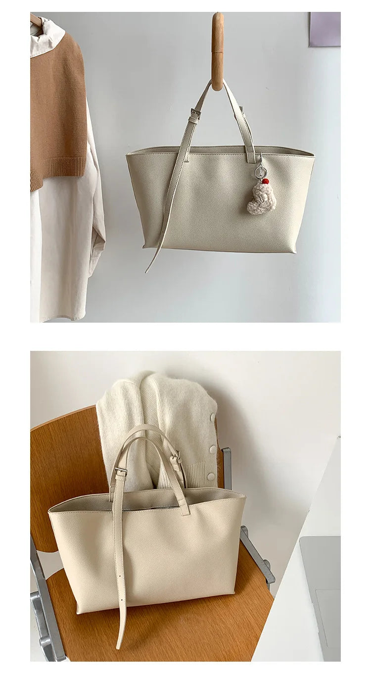 Tote Bag Cuir PU Souple Grande Taille