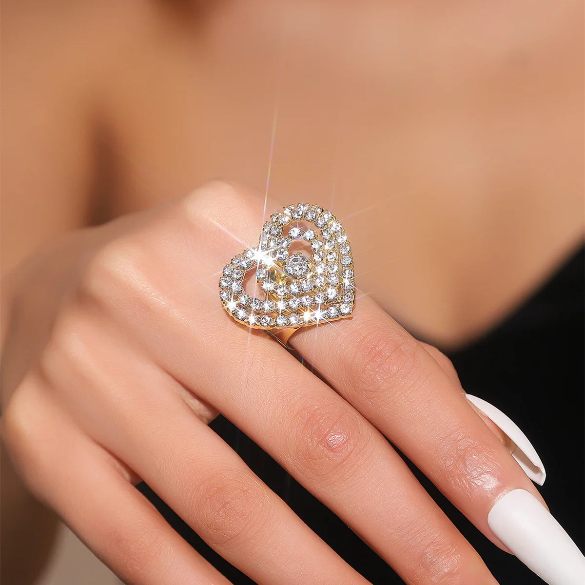 Sliver Crystal Rings for women Big Butterfly Women Wedding Band Cubic Zirconia Statement Rings for women Jewelry Gifts