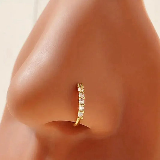 Piercing nez zircon discret argenté - Maison Masy