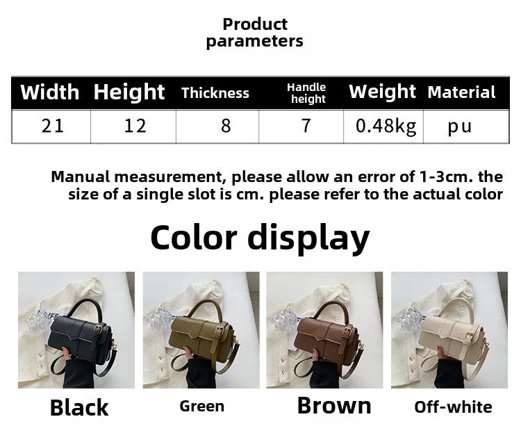 Sac Carré Cuir PU Mini Élégant