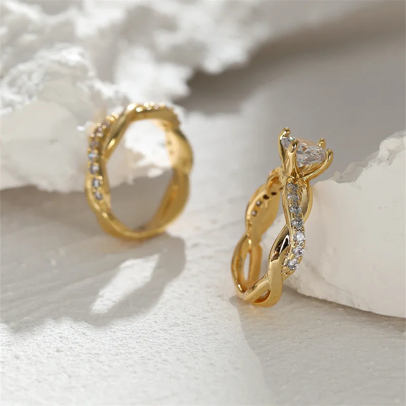 Set Bagues Mariage Zircon
