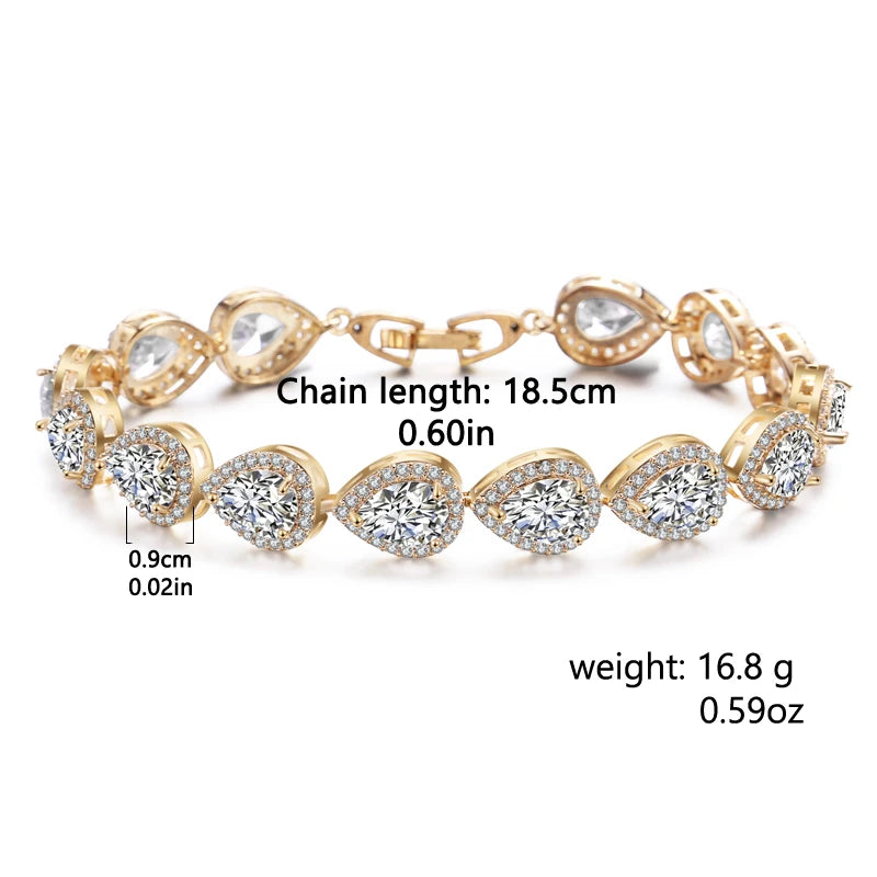 Bracelet Zircon Goutte d'Eau
