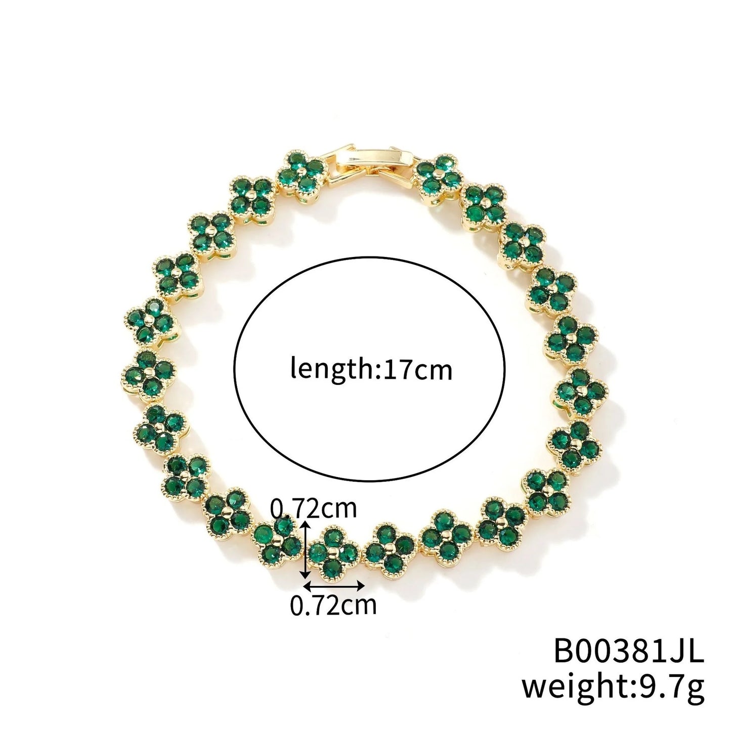 Classic Fashion Colored Crystal Flower Lucky Bracelet Women Personalized New Stainless Steel Bracelet Party Jewelry Accessories