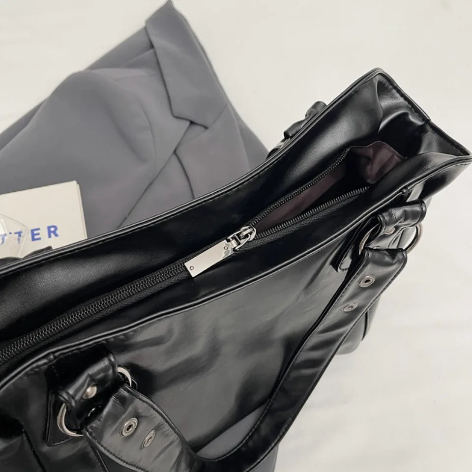 Sac Bandoulière Bicolore Grande Capacité