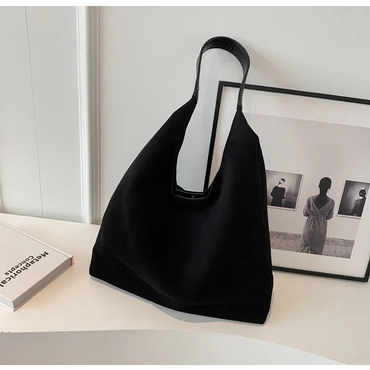 Sac Bandoulière Daim Grande Capacité