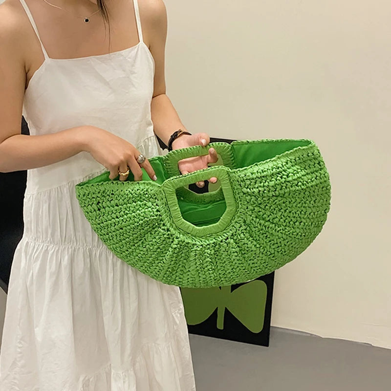 Sac de Plage Paille Tressée