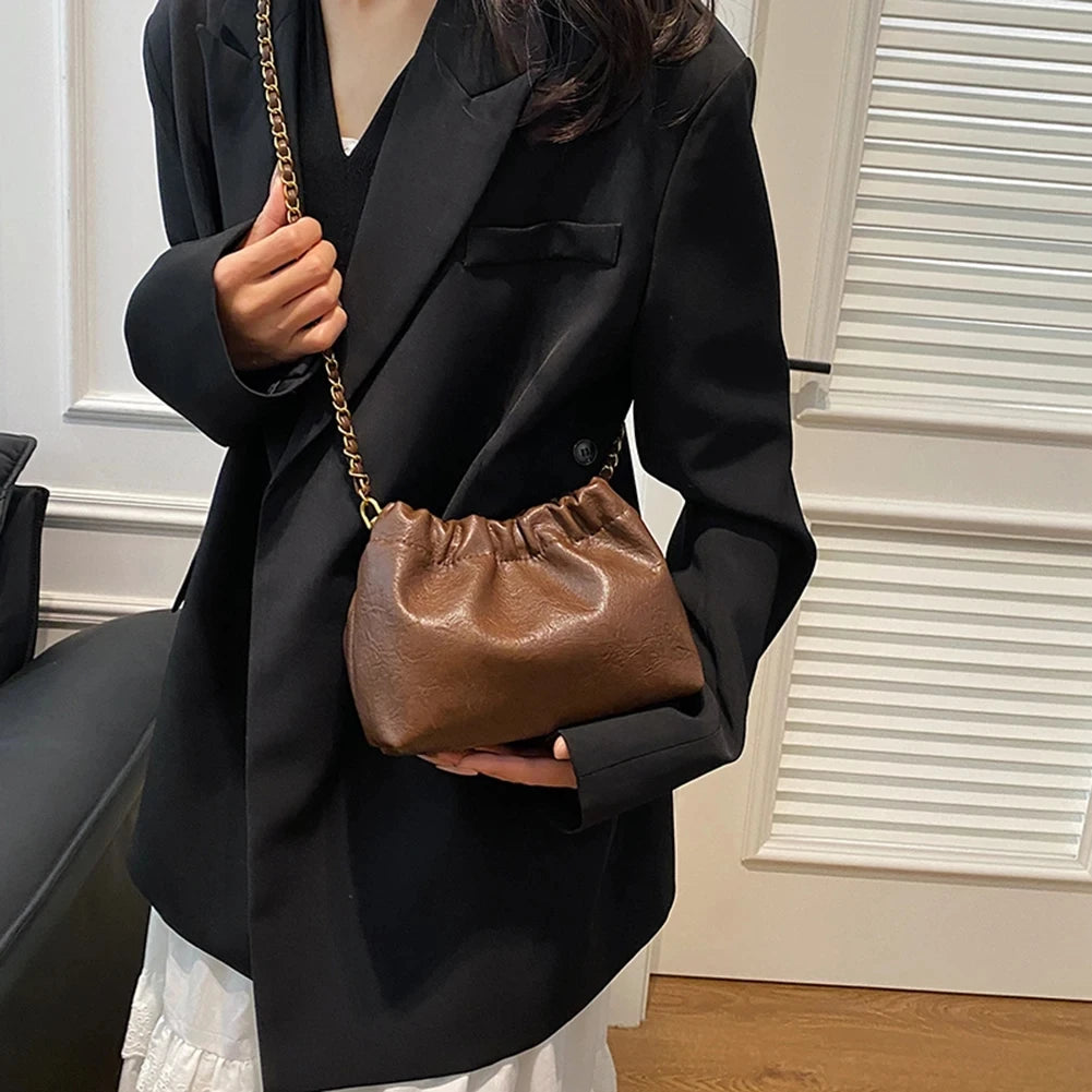 Sac Hobo Chaîne Plissé
