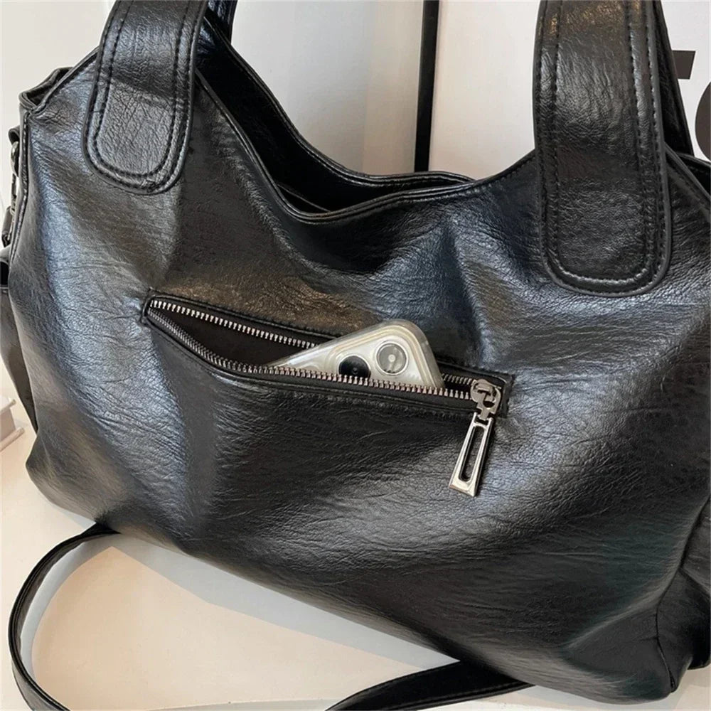 Sac Bandoulière Bicolore Grande Capacité