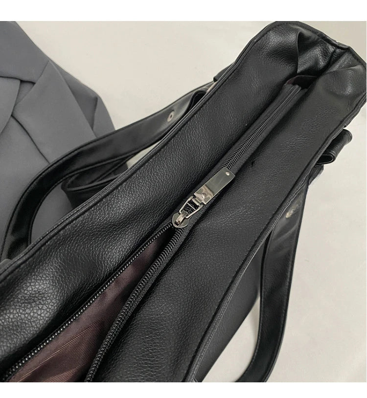 Sac Bandoulière Bicolore Grande Capacité