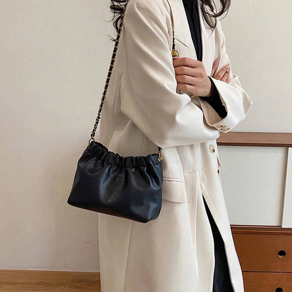 Sac Hobo Chaîne Plissé