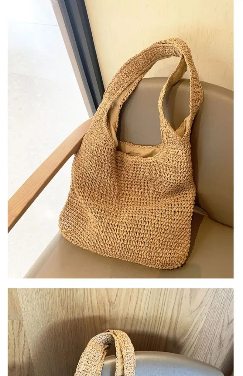 Sac Tote Paille Français Vacances