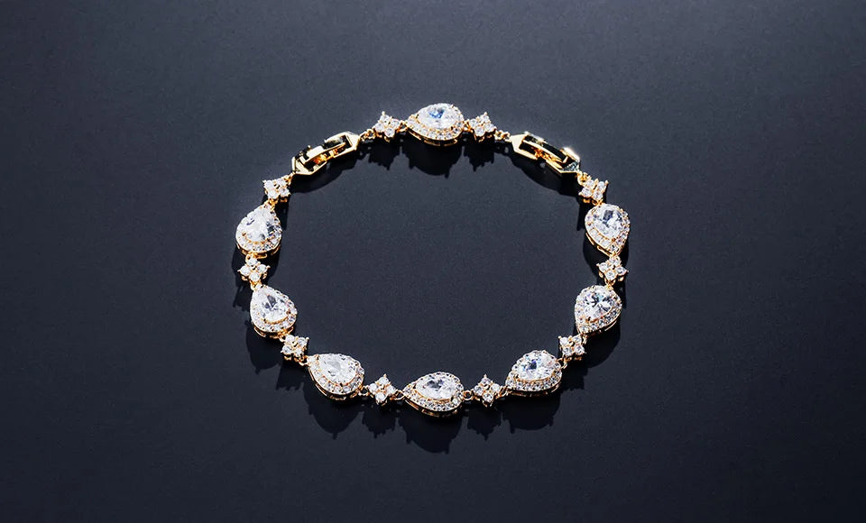 Bracelet Zircon Goutte d'Eau