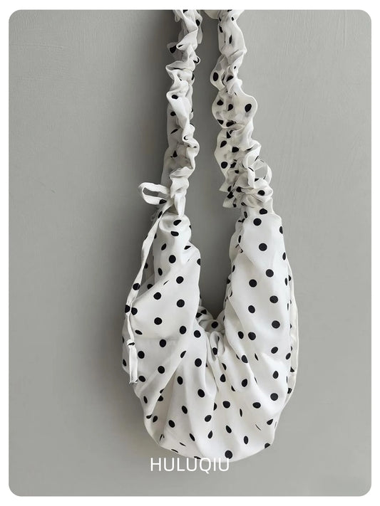 Sac boulette polka dot rétro noir blanc - Maison Masy