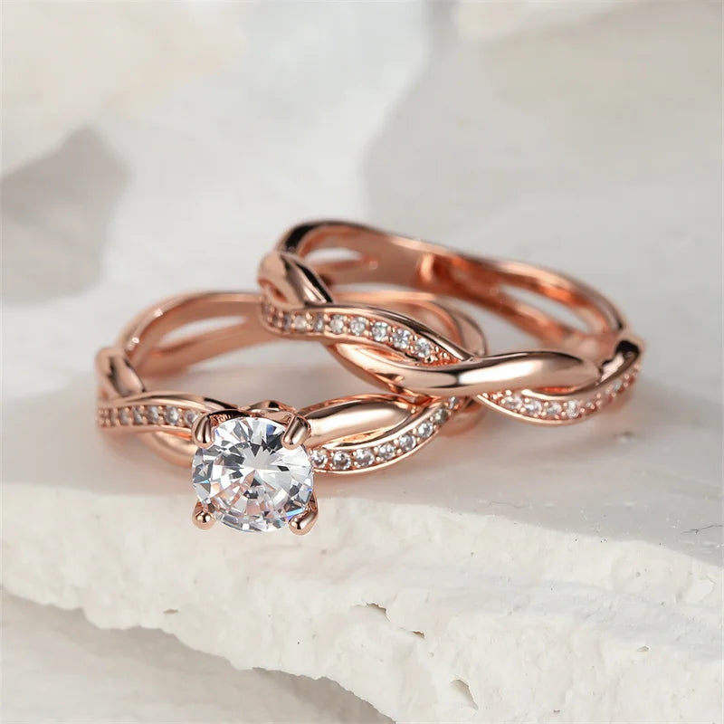 Set Bagues Mariage Zircon