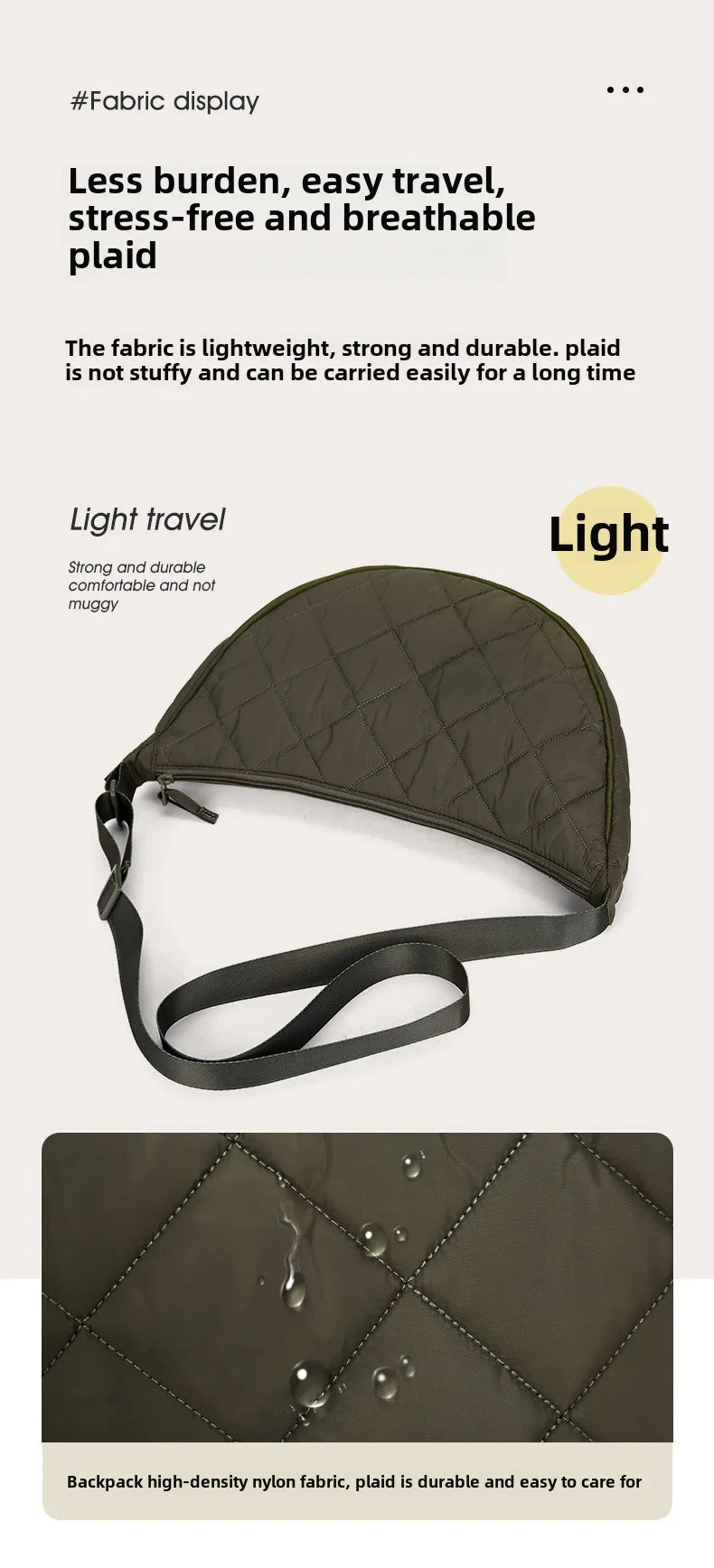 Sac Bandoulière Demi-Lune Nylon