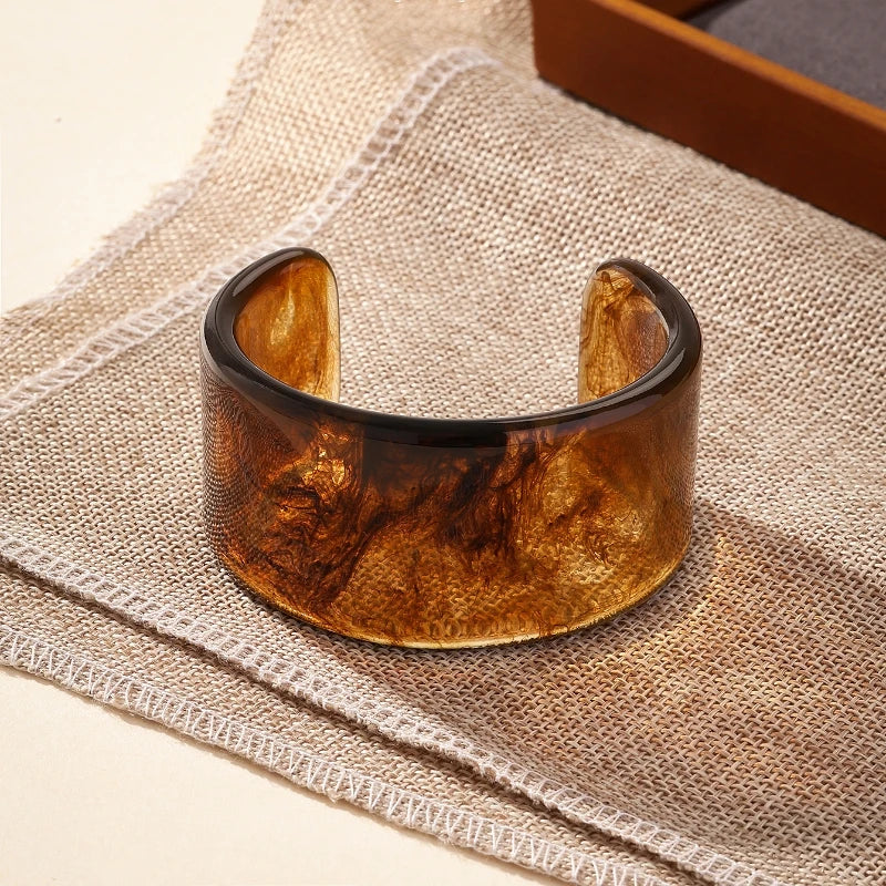 Bracelet Jonc Résine Vintage