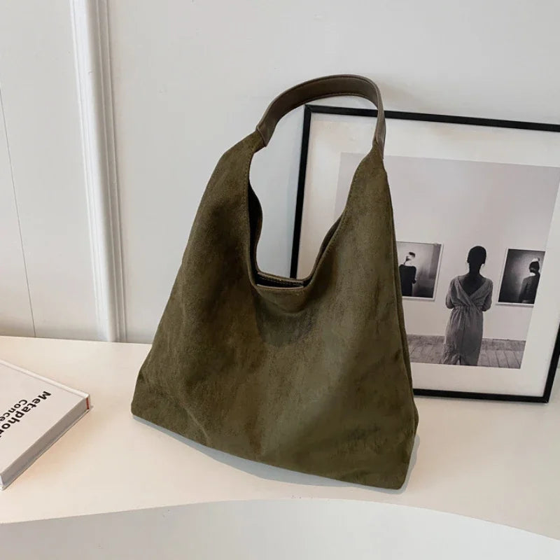 Sac Bandoulière Daim Grande Capacité