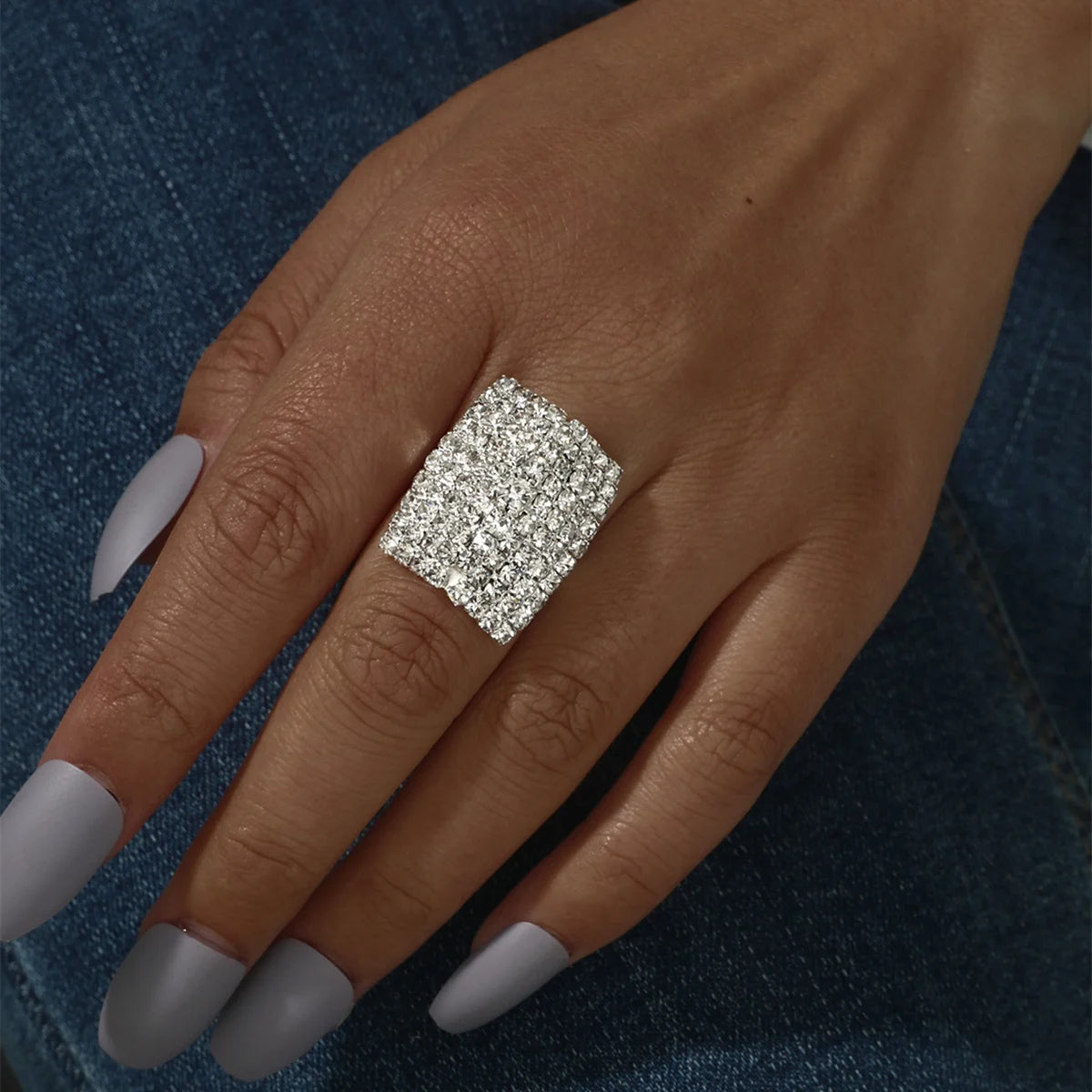 Sliver Crystal Rings for women Big Butterfly Women Wedding Band Cubic Zirconia Statement Rings for women Jewelry Gifts