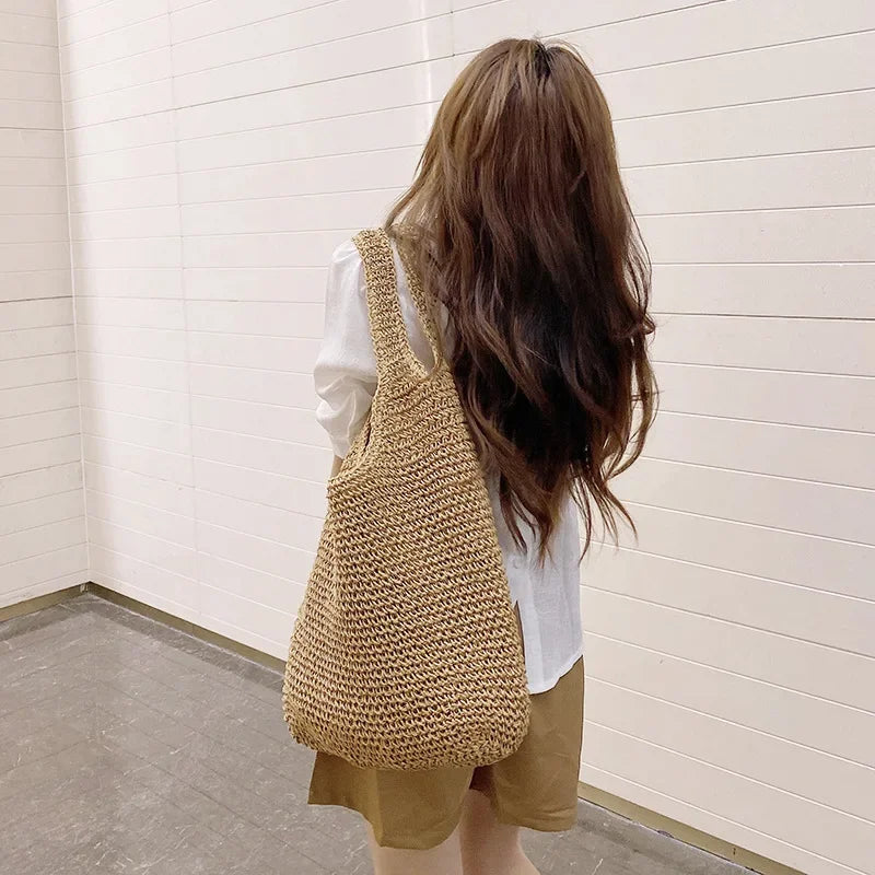 Sac Tote Paille Français Vacances