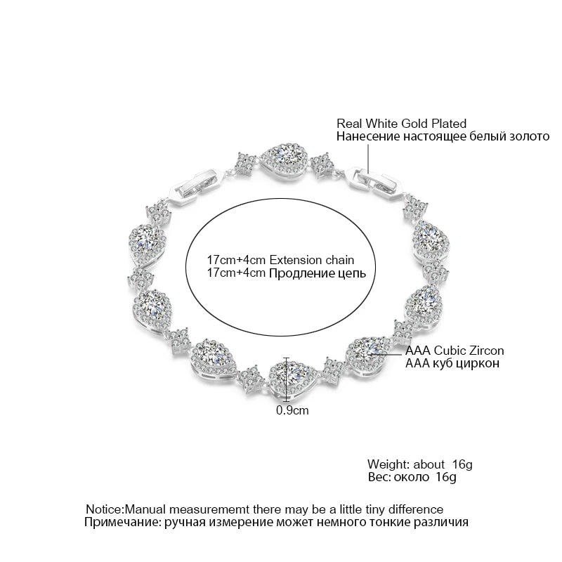 Bracelet Zircon Goutte d'Eau