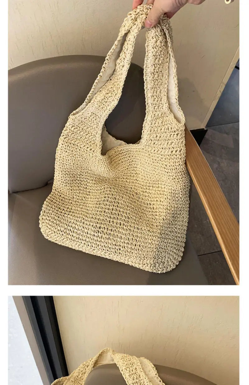 Sac Tote Paille Français Vacances