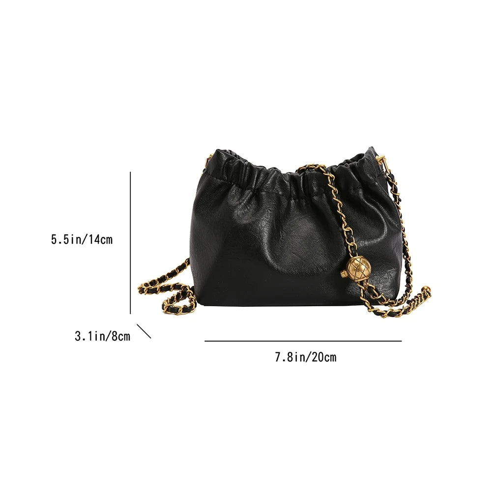Sac Hobo Chaîne Plissé