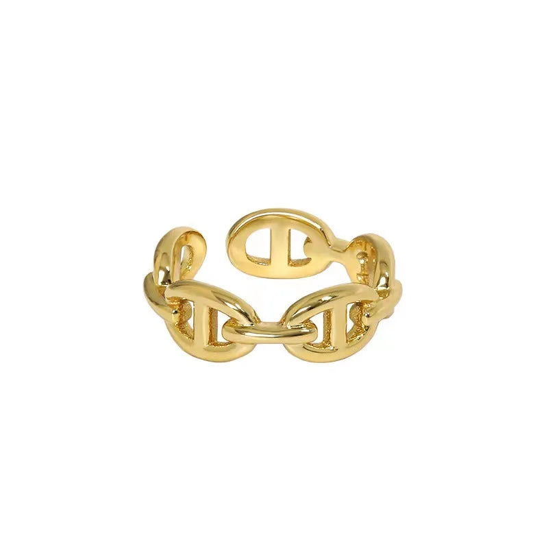 Ins Fashion Design Sense Gentle Style Minimalist Style charm Multi-layer Personalized Design Ring Versatile for Girlfriends Ring