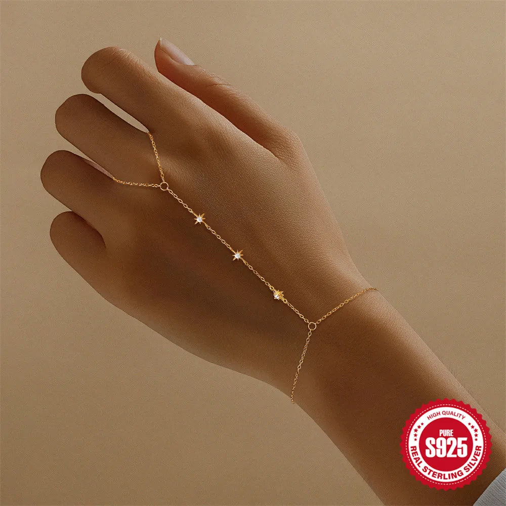 Bracelet Argent 925 Cœur & Étoile