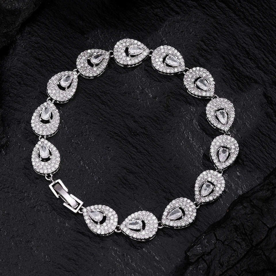 Bracelet Zircon Goutte d'Eau