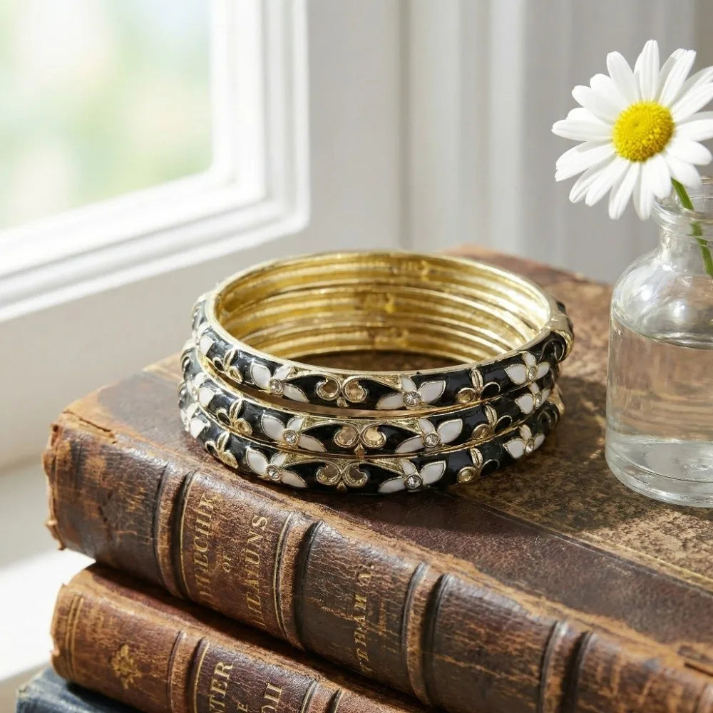 Enamel Vintage Cloisonne Bangle Floral Chinese Chinese Flower Bangle Vintage Ethnic Women's Hand Bracelet Gifts for Women Girl