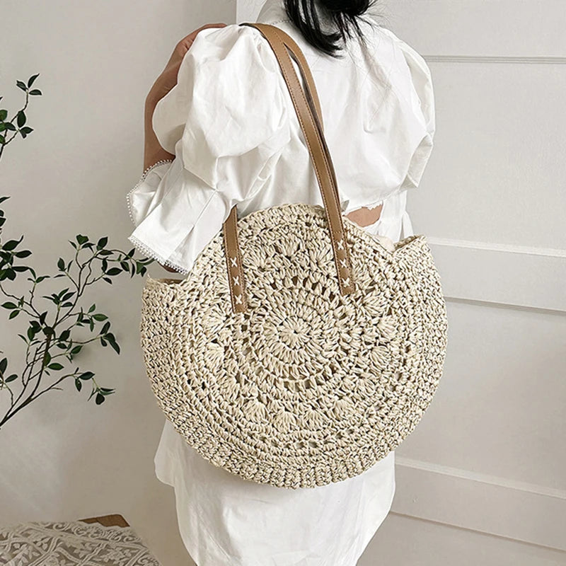 Sac de Plage Paille Rond Vacation