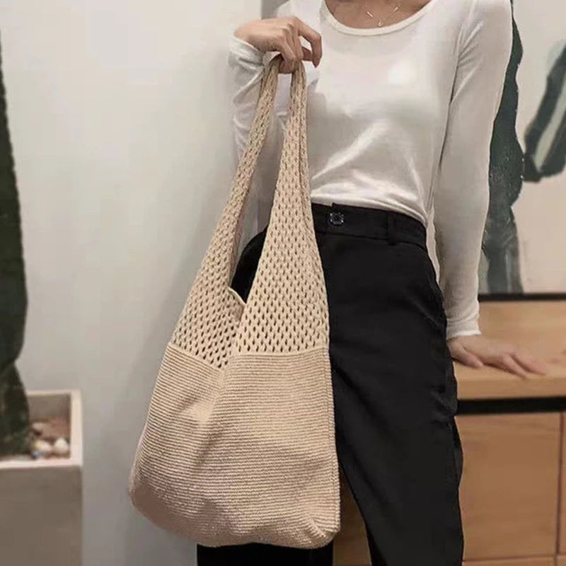Sac Cabas Crochet Tressé