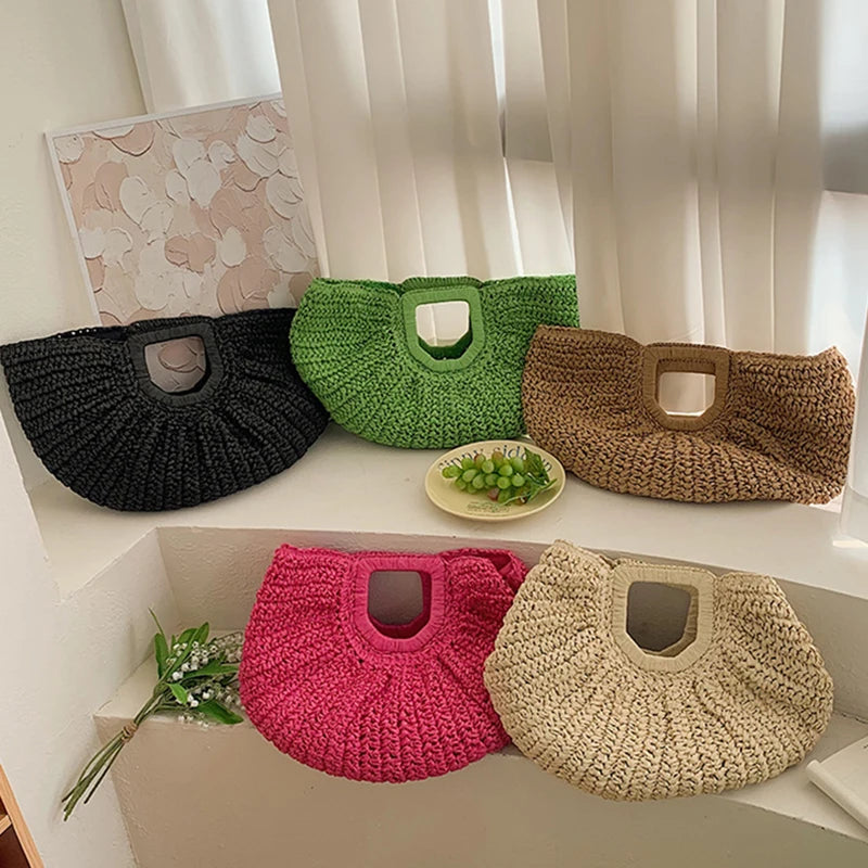 Sac de Plage Paille Tressée